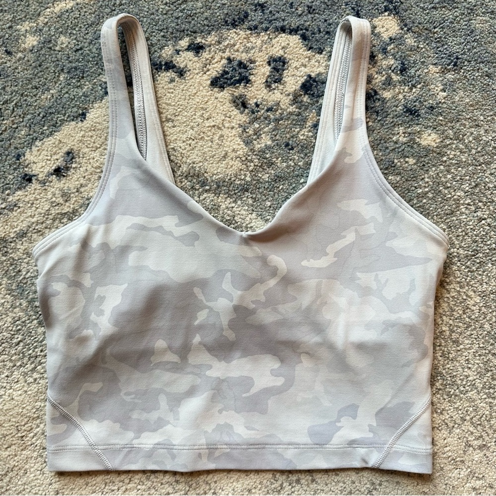 lululemon align tank top - gray camo - size 6